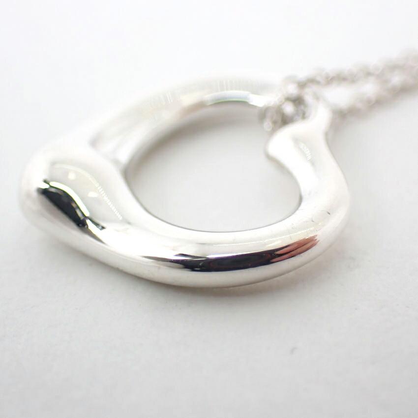 [Used] TIFFANY/Tiffany 925 Open Heart Pendant/Necklace/j63-1