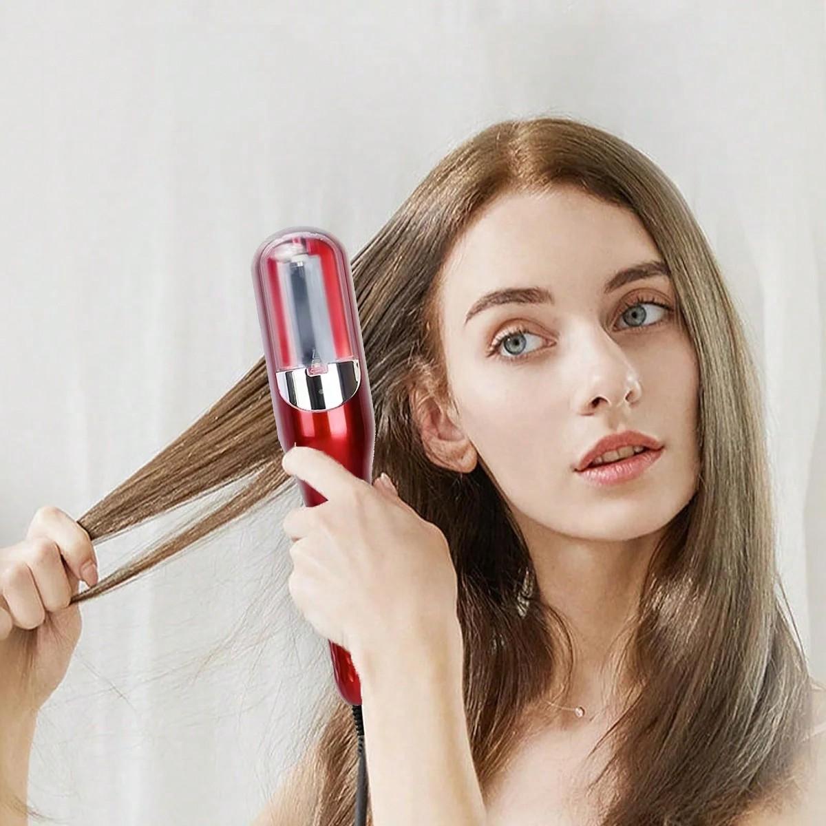 

Многофункциональная машинка для стрижки волос, инструменты для стрижки для женщин, автоматический удалитель секущихся кончиков, выпрямляющая расческа, различные инструменты для ухода за волосами красный