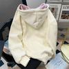 Women's Japanese Style Dot Embroidery Hooded Cardigan - Autumn Fashion Top