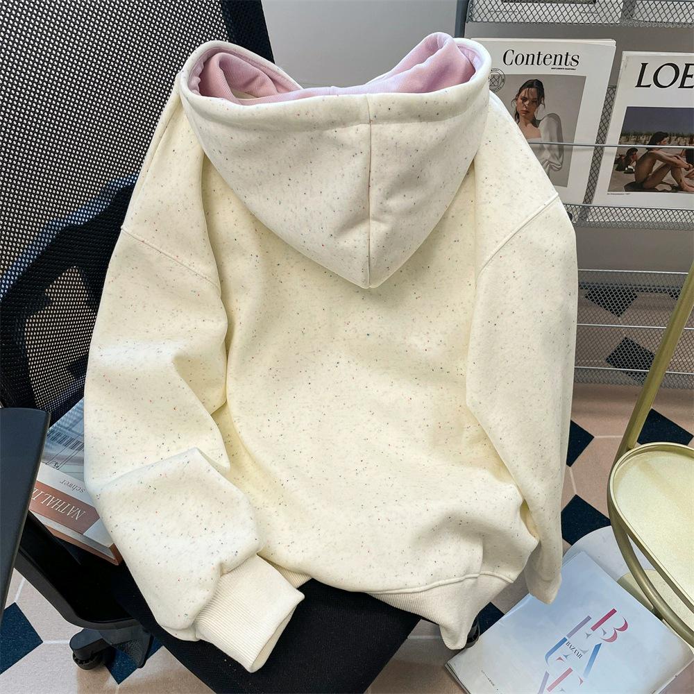Women's Japanese Style Dot Embroidery Hooded Cardigan - Autumn Fashion Top