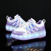 Kids Sneakers Led Light Shoes Children's Boys Girls USB Charging Glowing Sport Wheels Outdoor Parkour Roller Skate Shoes