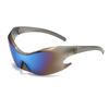 Oversized Futuristic Y2k Shield Sun Glasses for Men Women Wrap Around Fashion Superhero Chic Sunglasses Shades