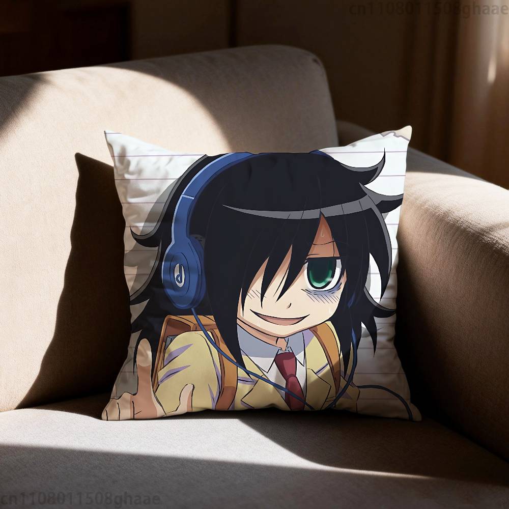 C-Character Tomoko Kuroki Pillowcase Casual Style Decoration, Suitable for Home Decoration (excluding Pillow Core)