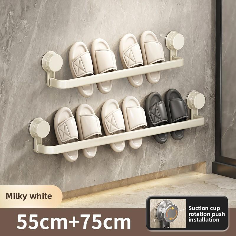 Bathroom Slipper Rack Wall-mounted Non-punching Toilet Toilet Shoe Drain Rack Storage Artifact Rack Suction Cup
