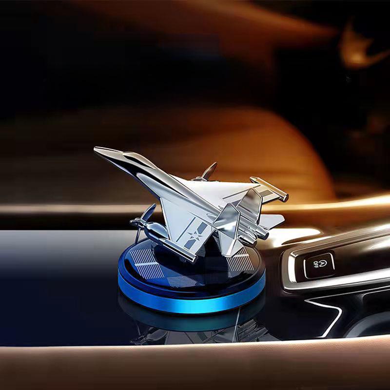 Solar-Powered Rotating Helicopter Car Air Freshener with Light Sensor