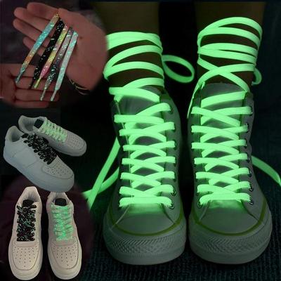 1 Paar leuchtende Schnürsenkel für Herren und Damen, leuchtende LED-Fluoreszenz-Schnürsenkel für Turnschuhe, Segeltuchschuhe, Saitenlänge 80 cm/100 cm/120 cm/140 cm