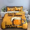 Beer mug and text. Bedding sets Duvet cover sets Duvet covers Pillowcases(1* Duvet Cover 2* Pillowcases without duvet insert)