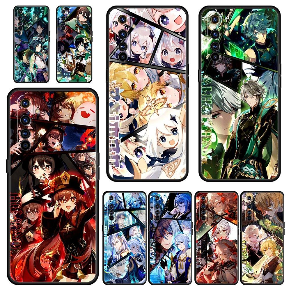 For Realme GT Neo 2 3 3T 5 Phone Case 12 11 5G 10 9 8 5G 7 6 GT5 GT3 GT2 Pro C21 C11 C25 C35 Cover Genshin impact ayato wanderer
