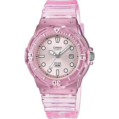 Casio LRW-200HS-4EV Analog Watch Clear Pink Women's Kids Imported Model