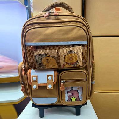 Sac à dos à roulettes Li Shen Capybara pour enfants