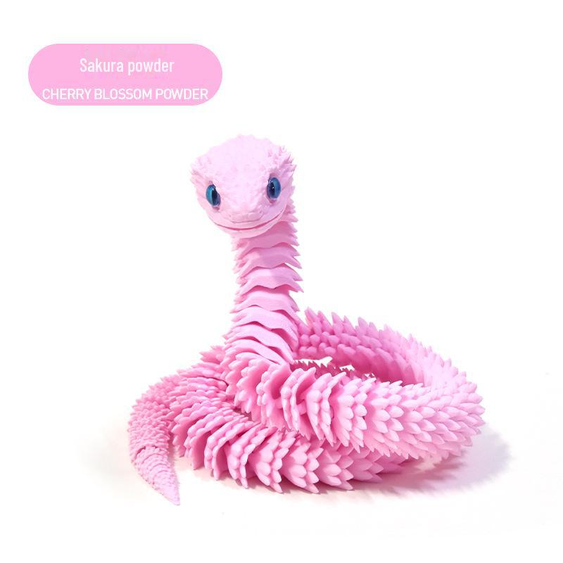 3D-gedrucktes bewegliches Viper-Schlangenspielzeug – handgefertigtes Desktop-Ornament-Kunsthandwerk