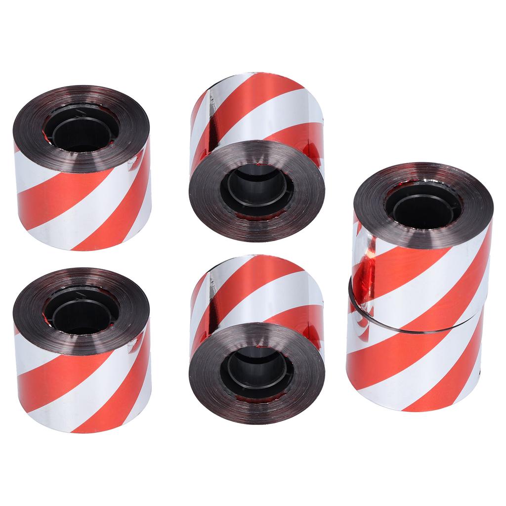 6 ADET Kuş Kovucu Yansıtıcı Korkutma Bandı Kuş Kovucu Şerit Bahçe Malzemeleri İçin Çift Taraflı Gümüş Kırmızı