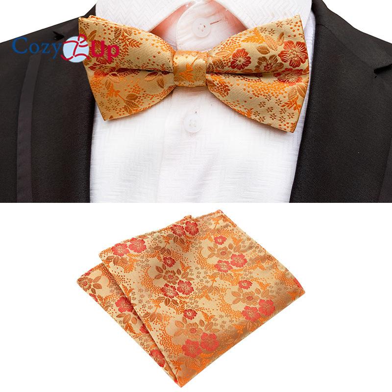 İki Parça Takım Paisley Papyon ve Cep Mendilleri