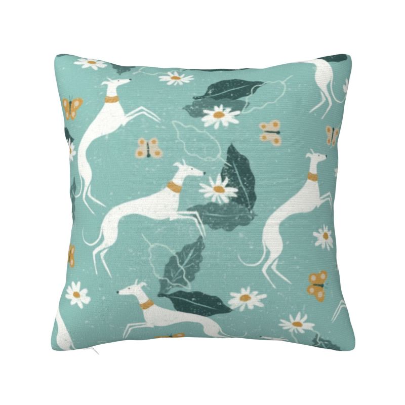 Greyhound Semaphore Nordic Throw Pillow Cover Decoration Whippet Sighthound Dog Car Cushion
