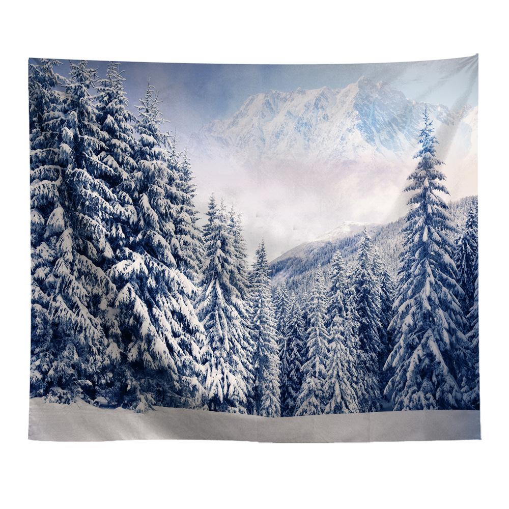 Рождественский гобелен со снежной сценой — фото 9