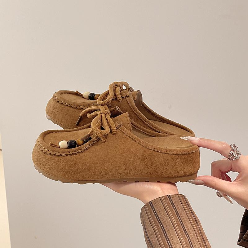 Fashion Women Flats Mules Shoes Beaded Slippers Platform Sandals 2025 Summer Trend Sport Sneaker Casual Slingback Shoes Mujer Flip Flops