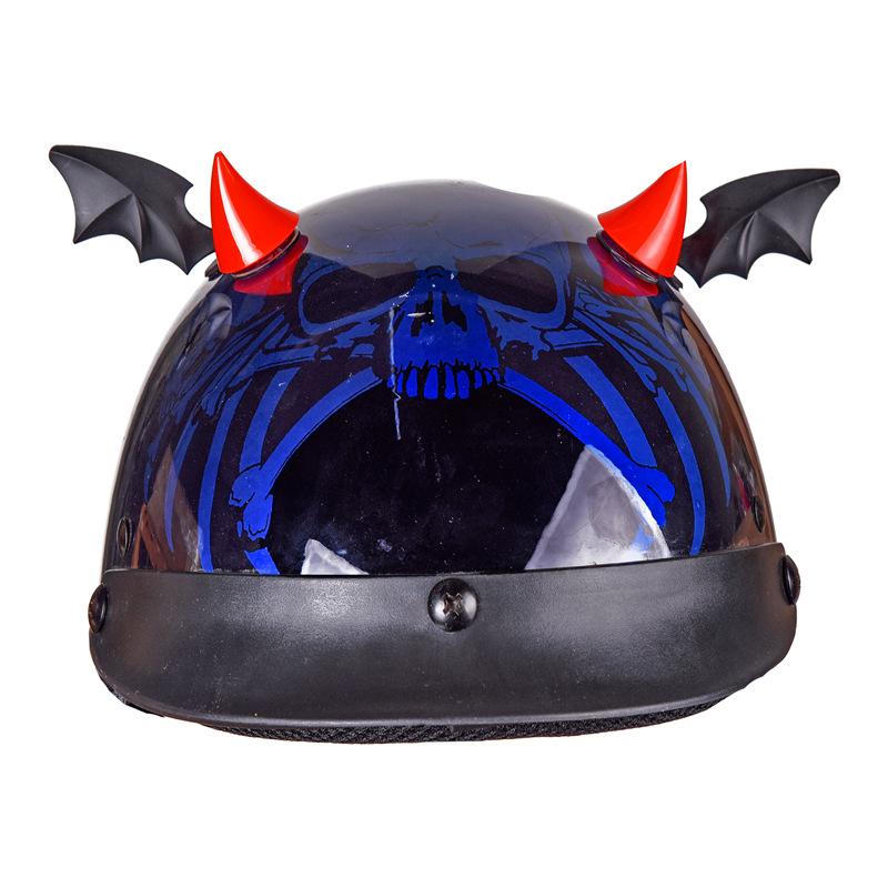 2PCS Motorcycle Helmet Devil Horn Helmet Decoration Cute Cat Ears Decoration Motorcycle Electric Bike Car Styling Decoration