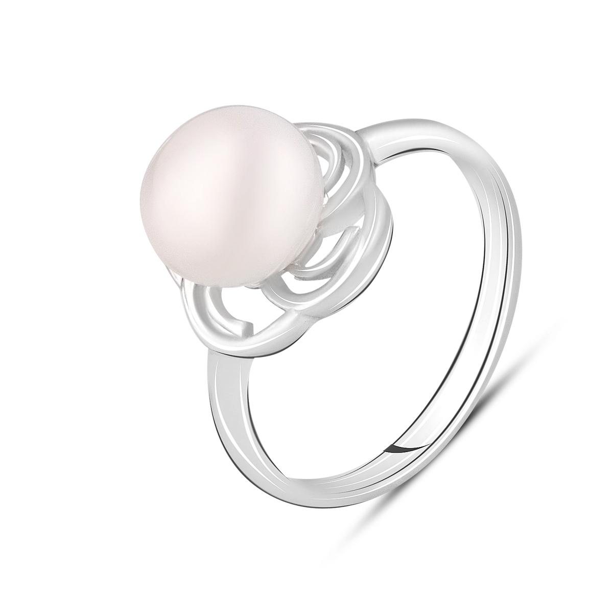 

Срібна каблучка з натуральними перлами 4.65ct (2122449) 3.41 гр. 925 проби 17