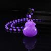 Retro Imitation Amber Necklace For Men And Women Purple Beaded Long Pendant Sweater Chain Mother'S Day Gift