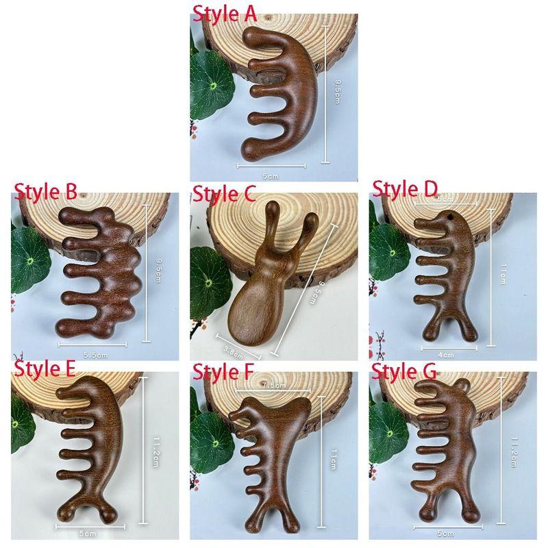 Scalp Relax Meridian Massage Comb Anti-static Blood Circulation Head Massage Comb Smooth Hair Comfortable Sandalwood Hair Comb