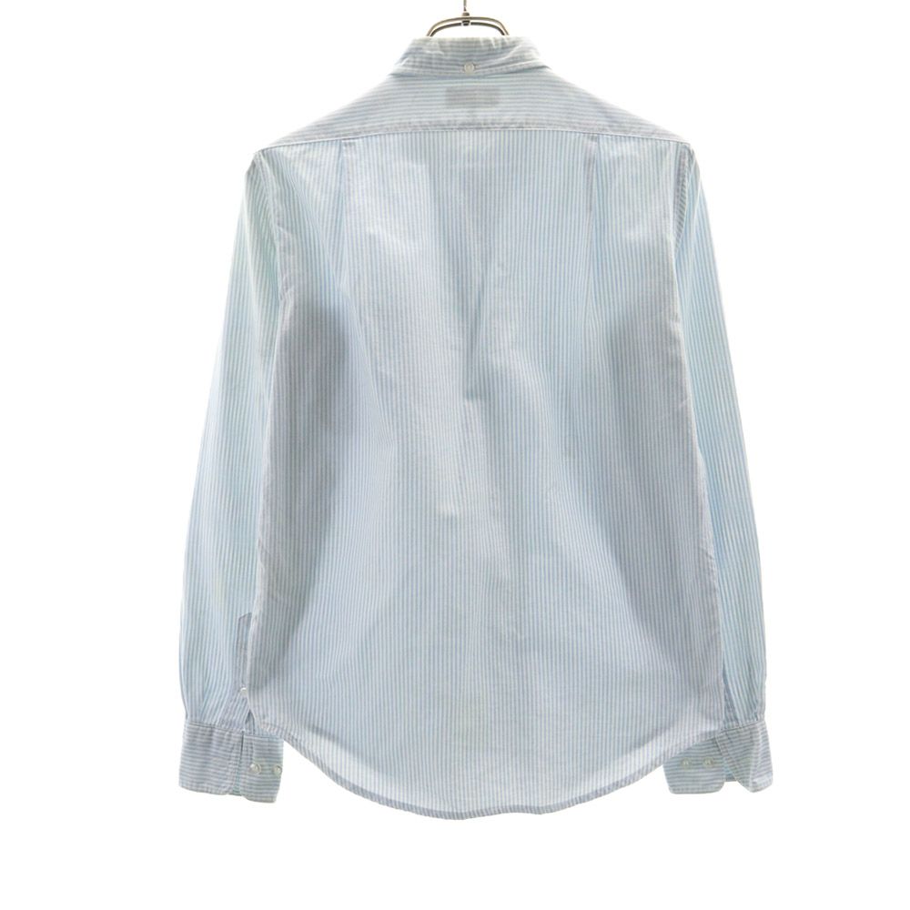 A Bathing Ape Stripete Langermet Knappedunskjorte S Blå Herre Brukt