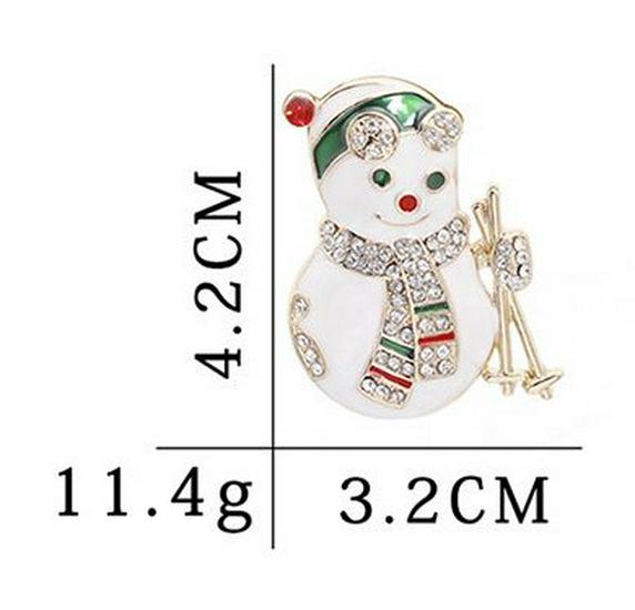 Versatile Cartoon Christmas Tree Brooch with Alloy & Diamonds for Halloween & Christmas