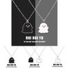 Black And White Ghost Necklace Halloween Gift Alloy Pendant Cartoon Style Regular Chain