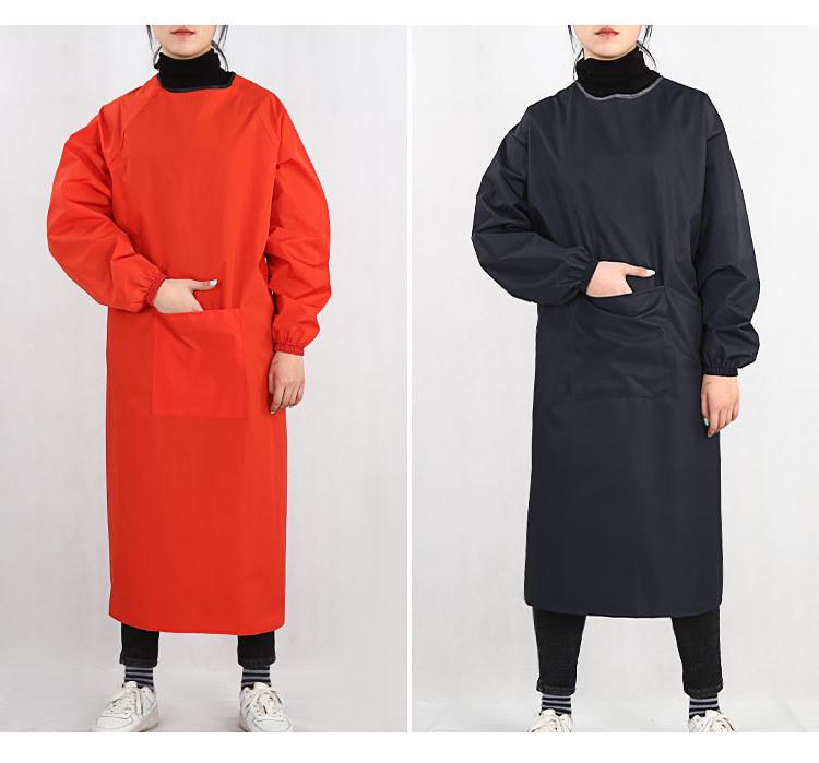 Unisex Waterproof Oil-Proof Long Sleeve Apron for Kitchen and Home