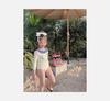2025 Children's Heart Princess One-Piece Swimsuit with Swim Cap for Toddlers & Girls