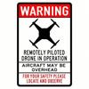 DJI Drone No Fly Zone Sign, Aircraft Warning & Safety Sign, Heavy Duty Aluminum Outdoor Sign for Drone Operation Safety, Drone F