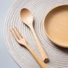 Creative Dinner Kitchen Salad Dessert Ice Cream Tableware Utensils Fork Wooden Spoon