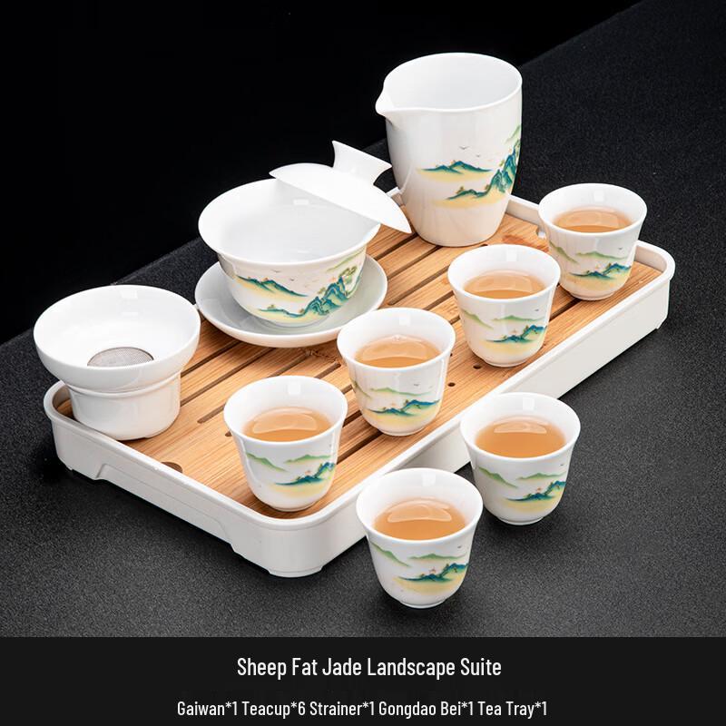 

Mutton-Fat Jade White Porcelain Kung Fu Tea Set