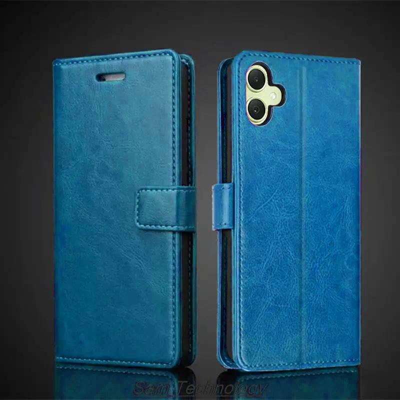 Luxury Classic Flip Book Wallet Leather Phone Case Cover Money + Card Slot for Samsung Galaxy A05 A05S A15 A25 A35 A55 5G 4G S23 S22 S24 S24+ Ultra