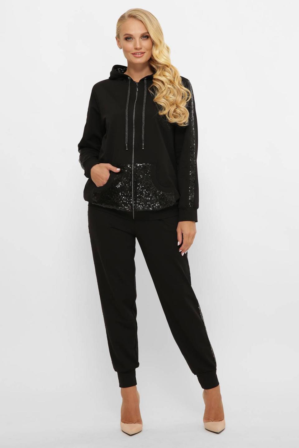 

Спортивний костюм з паєтками Tatiana КВЕНТИН 6XL чорний