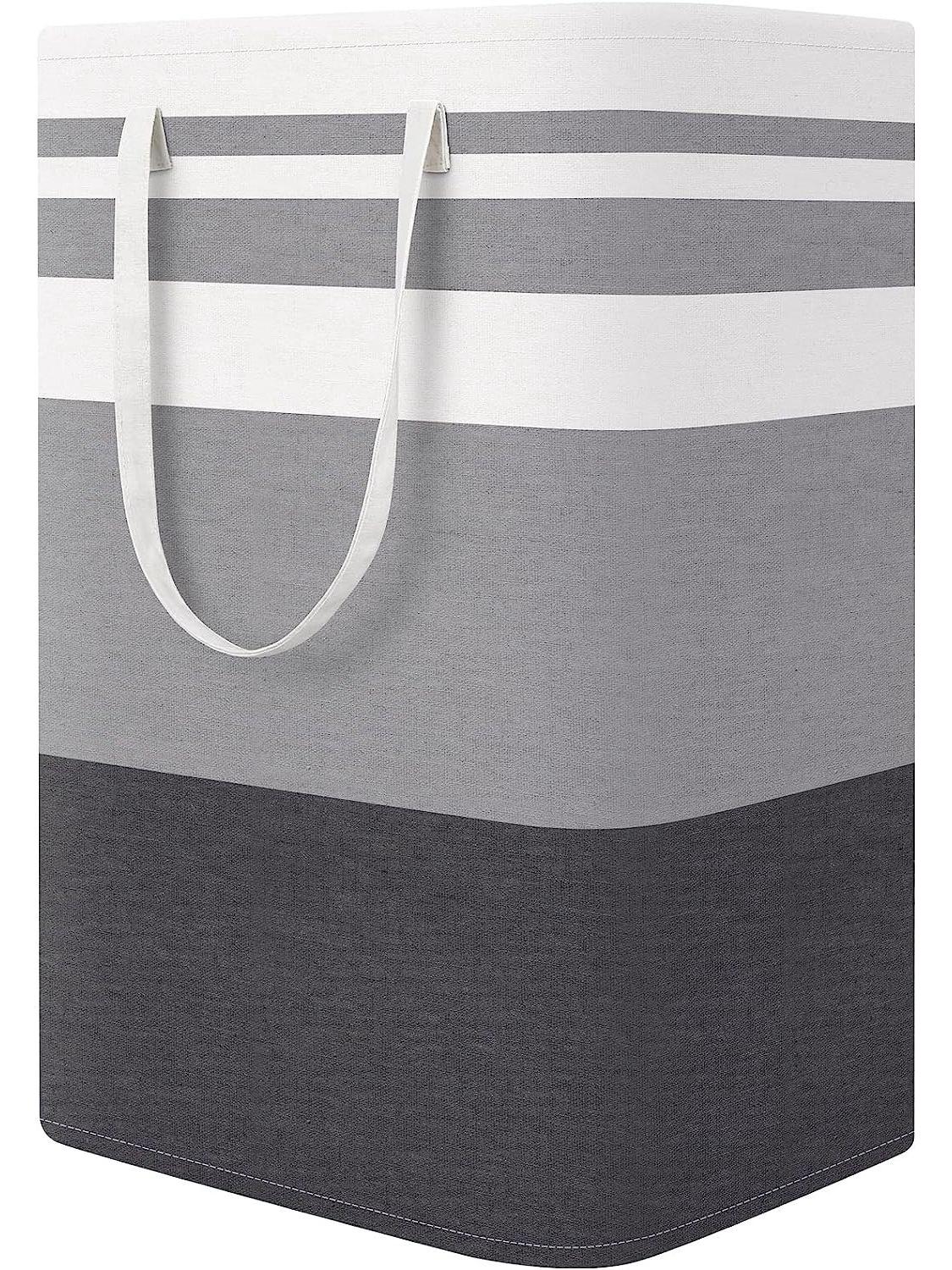 

Складная полосатая влагостойкая корзина для белья и хранения игрушек 40x30x60 cm