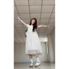 Sweet Little Fly Sleeve Dress Schoolgirl Summer Fungus Edge Loose and Thin Small Medium Dress