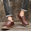 Mocasines de cuero hechos a mano para hombre, mocasines casuales y cómodos, sin cordones, planos, para caminar, gran oferta