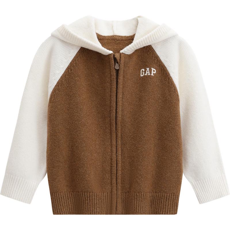 

Gap Kids & Teens 2025 Autumn Logo Colorblock Hooded Knit Sweater 150/72