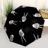 1pc Skele Hands Automatic Open 8-Rib Windproof Umbrella, Travel & Commuting, Suitable for All Seasons, Lightweight Portable, E