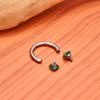 1/5/50Pcs G23 Titanium ASTM-F136 Piercings Nose Ring Internal Thread C Rod Zircon Body Jewelry For Women