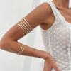 Hip Hop Punk Style Metal Hollow Wave Arm Bracelet Personality Geometric Open Arm Ring Female