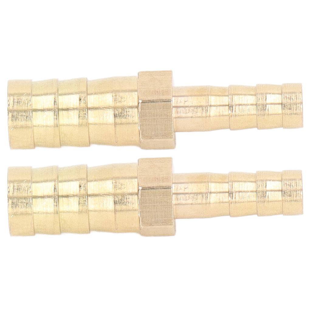 2 Pcs Barbed Fitting Splicer Brass Hose Barb Reducer Hex Reducing Barbed Connector