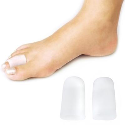 1 Pair Toe Caps Comfortable Non-slip Silicone Breathable Flexible Toe Protective Caps for Blisters