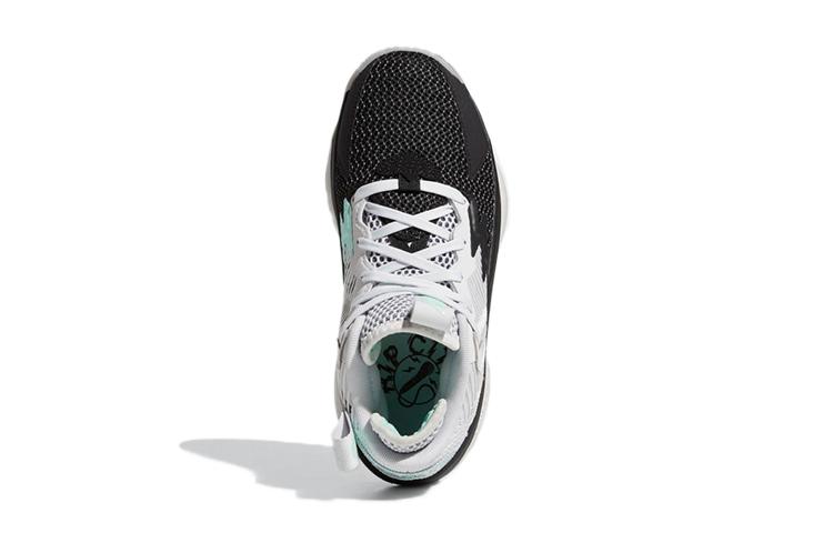 Adidas D Lillard 8 Slip Resistant Cushioning Abrasion Resistant Mid top Performance Basketball Shoes White Black GY2907