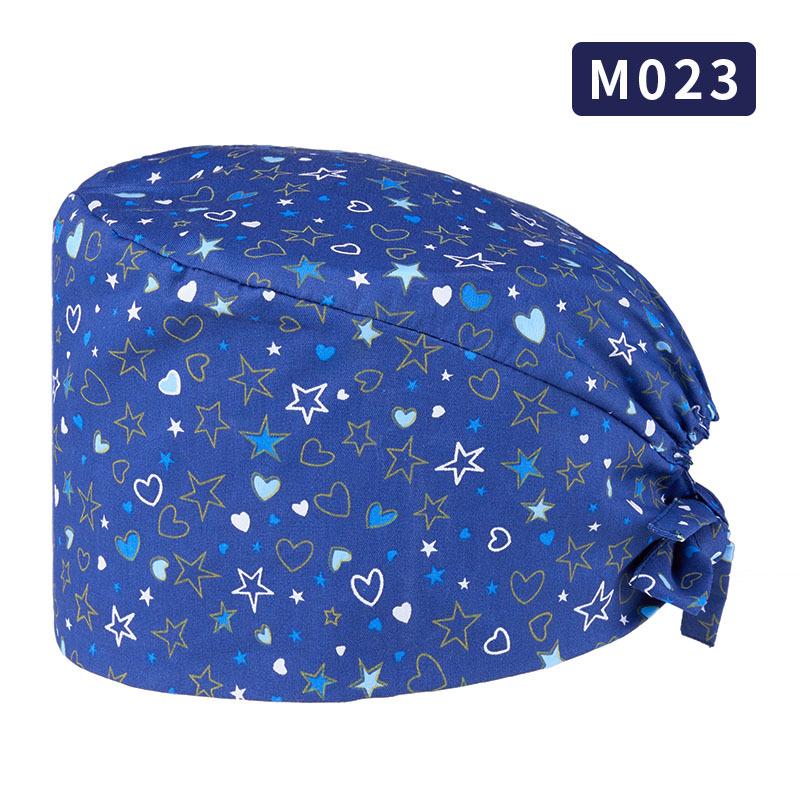 Unisex All-Cotton Printed Surgical Cap for Medical and Food Services