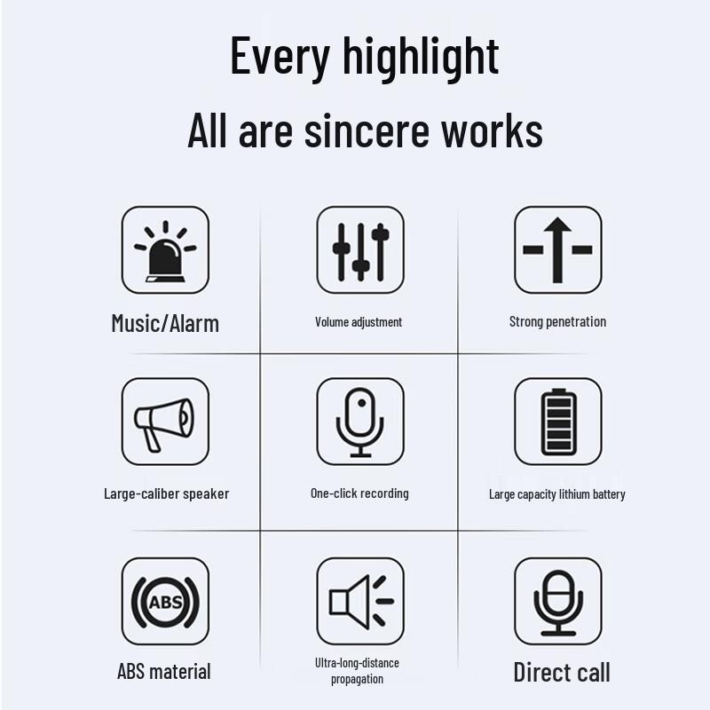 EARISE Portable Rechargeable Megaphone with Recording Function