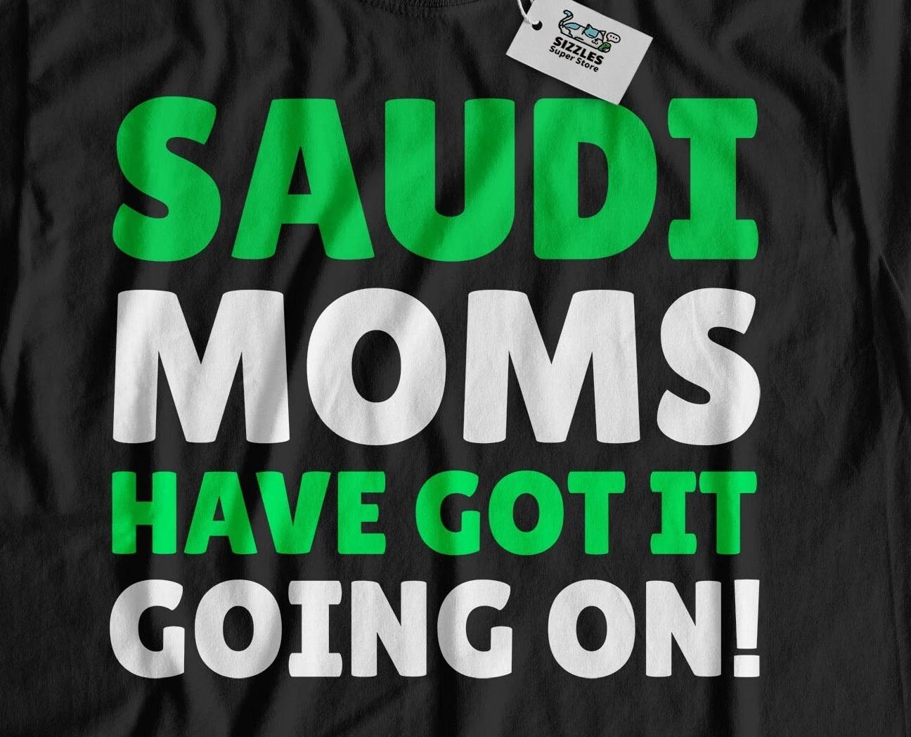 Funny Arabic Mom T-Shirt Saudi Mothers Day Gifts S