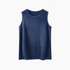 Top Retro Style Mixed Color Textured Sleeveless Vest