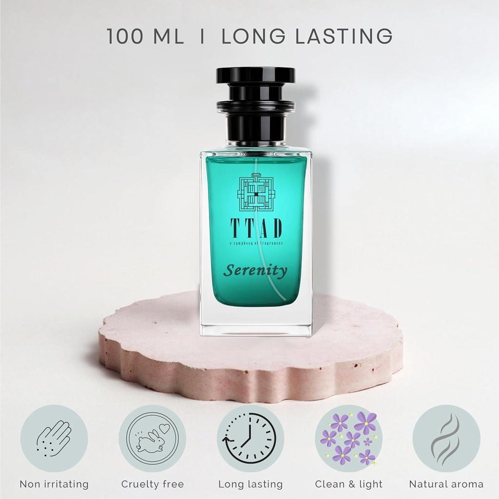 TTAD Unisex Perfume | Long Lasting Premium Luxury Scent For Man And Woman |Fragrance Scent For Men And Women Natural Aroma Serinity Unisex Perfume