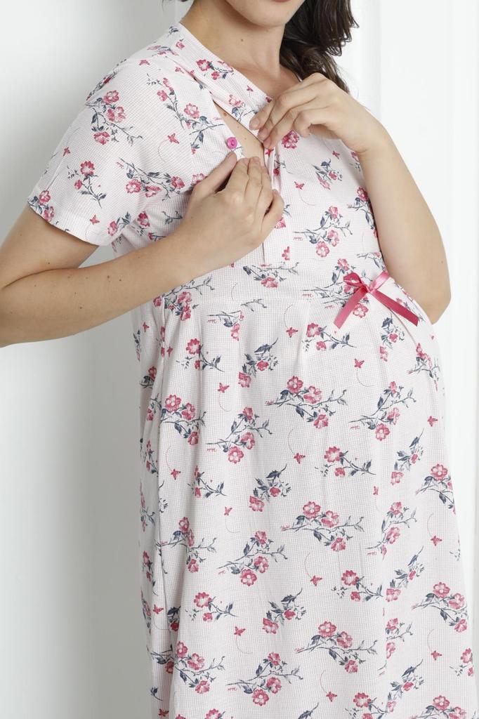 Maternity Tunic Nightgown Short Sleeve Lycra Plus Size Wide Size Range